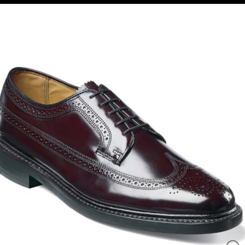 NWOT: Burgundy Florsheim Kenmoor Wingtip Oxford